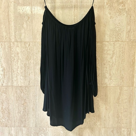 Faithful the Brand Off-The-Shoulder Mini Dress (Small) - Navy/Black - Picture 2 of 4